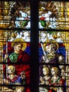 Catholic church interior stained-glass, Metz, France Royalty Free Stock Photo