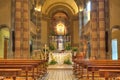 Catholic church interior view. Alba, Italy. Royalty Free Stock Photo
