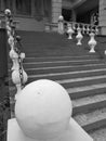 Catholic church in Koden. Artistic look in black and white Royalty Free Stock Photo