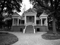 Catholic church in Koden. Artistic look in black and white Royalty Free Stock Photo