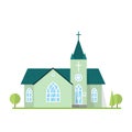 Catholic Church landscape. Royalty Free Stock Photo