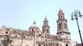 catholic church in Morelia, Mexico in a sunny day Royalty Free Stock Photo