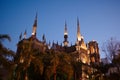 Catholic church in neo gothic architectural style with spires called Iglesia del Sagrado Corazon de Jesus Royalty Free Stock Photo