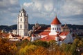 Church of St. Johns and Cathedral of the Dormition of the Theotokos in Vilnius, Lithuania Royalty Free Stock Photo