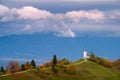 Church of St. Primoz in Slovenia Royalty Free Stock Photo