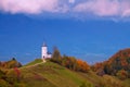 Church of St. Primoz in Slovenia Royalty Free Stock Photo