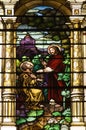 Catholic Church Stained Windows Royalty Free Stock Photo