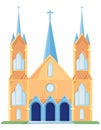 Catholic church with three towers
