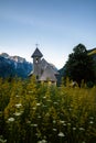 A Catholic Church in the village of Theth in Prokletije in the Acursed Mountains of Albania. The community is at the centre of the