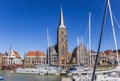 Catholic church at the Zuiderhaven harbor of Harlingen