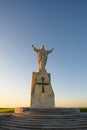 Catholic monument Sagrado corazÃÂ³n de Jesus on top of mountain Naranco in Oviedo Royalty Free Stock Photo