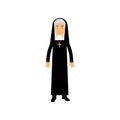 Catholic nun, religion representative vector Illustration Royalty Free Stock Photo