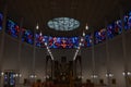 Catholic Orthodox Church. Center view from the inside. Modern church