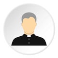 Catholic priest icon circle