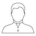 Catholic priest icon, outline style