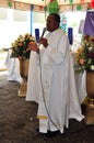 Catholic priest speaking Royalty Free Stock Photo