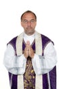 Catholic priests pray Royalty Free Stock Photo