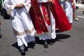 Catholic priests are seen participating in the procession in honor of Santa Luzia in the city of Salvador, Bahia