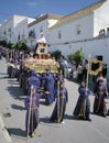 Catholic processions in the streets of Arcos de la Frontera during the Semana Santa