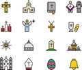 Catholic religion icons
