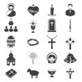 catholic religion icons. Vector illustration decorative design Royalty Free Stock Photo