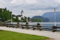 The Catholic St. Wolfgang\'s Church in St. Wolfgang im Salzkammergut, by Lake Wolfgangsee, Austria, Europe. Royalty Free Stock Photo