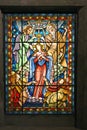 Catholic stained glass window 2 Royalty Free Stock Photo