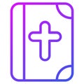 Catholicism book vector outline