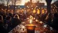 Catholicism candlelight ceremony illuminates spirituality, love, and joy generated by AI