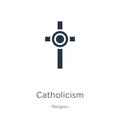 Catholicism icon vector. Trendy flat catholicism icon from religion collection isolated on white background. Vector illustration