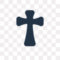 Catholicism vector icon isolated on transparent background, Catholicism transparency concept can be used web and mobile