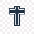 Catholicism vector icon isolated on transparent background, Catholicism transparency concept can be used web and mobile