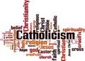 Catholicism word cloud Royalty Free Stock Photo