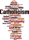 Catholicism word cloud Royalty Free Stock Photo