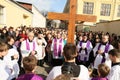 Catholics in Moscow Royalty Free Stock Photo