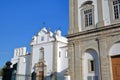 The Catholic church Nossa Senhora do Carmo, located in the old town of Tavira, Algarve, with a historical building in th Royalty Free Stock Photo