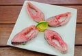 Catla fish slices
