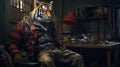 Hyper-realistic Tiger Concept Art: A Unique Steelpunk Urban Depiction