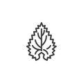 Catnip leaf line icon