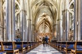 Catolic cathedral interior Royalty Free Stock Photo