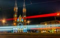 Catolic church in Timisoara by night Royalty Free Stock Photo