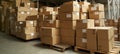 Catron boxes in warehouse