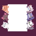 cats adorable cute animals domestic feline with banner