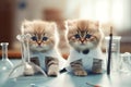 Cats as Scientists in Laboratory. Generative AI