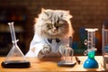 Cats as Scientists in Laboratory. Generative AI