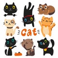 Cats charcater design Royalty Free Stock Photo