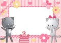 Cats. Children's photoframework. Royalty Free Stock Photo