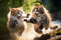 Claws Out Territorial Battles and Aggressive Rivalry Among Cats, Ai Generative