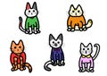 Cats in clothes Royalty Free Stock Photo