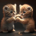 2 cats fight catjitsu style Royalty Free Stock Photo